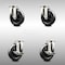 Service Caster 5 Inch 316SS Soft Rubber Wheel Swivel Top Plate Caster Brakes SCC, 2PK SCC-SS31620S514-SRS-2-TLB-2 - alternate 1